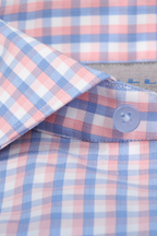 Leader Non-Iron Check // Orange Blue
