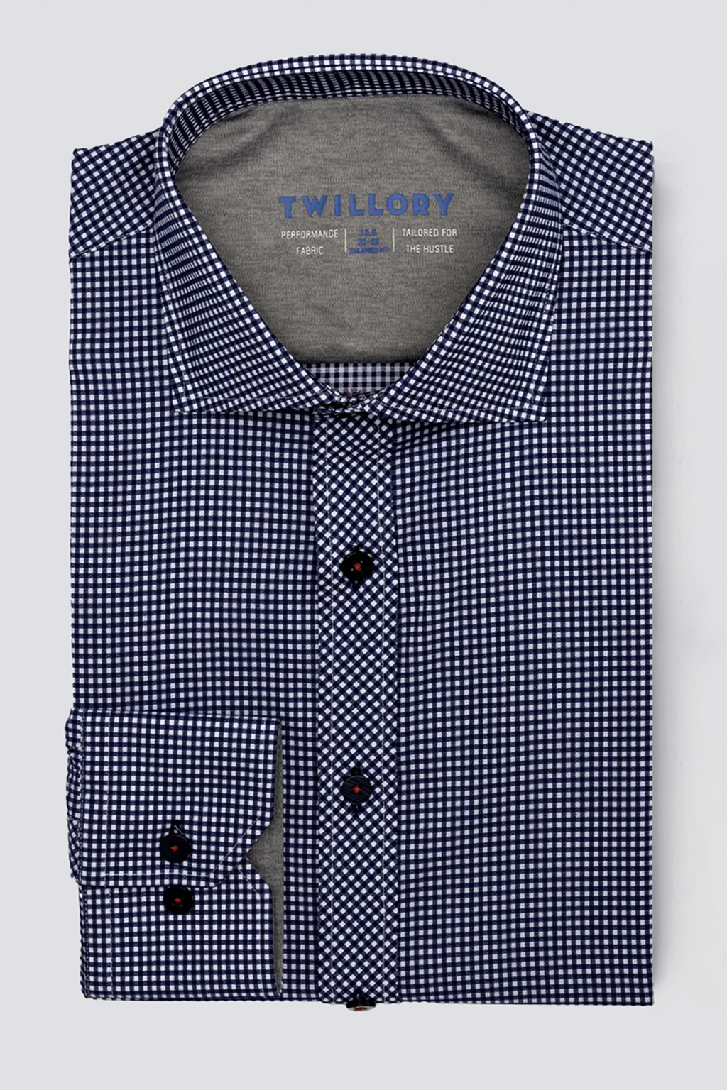 Leader Non-Iron Check // Blue