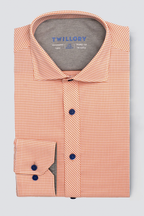 Leader Non-Iron Check // Orange