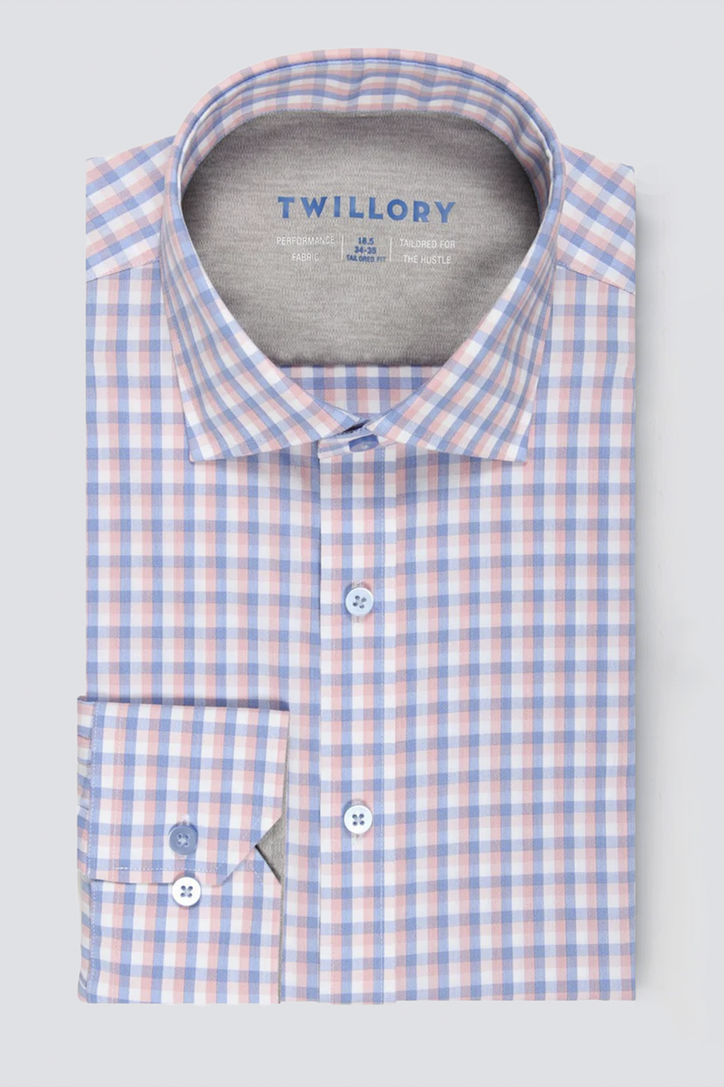Leader Non-Iron Check // Orange Blue