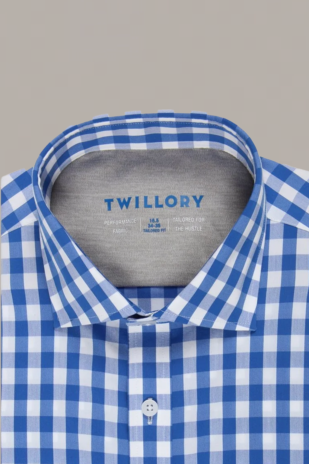 Leader Non-Iron Gingham // Blue White