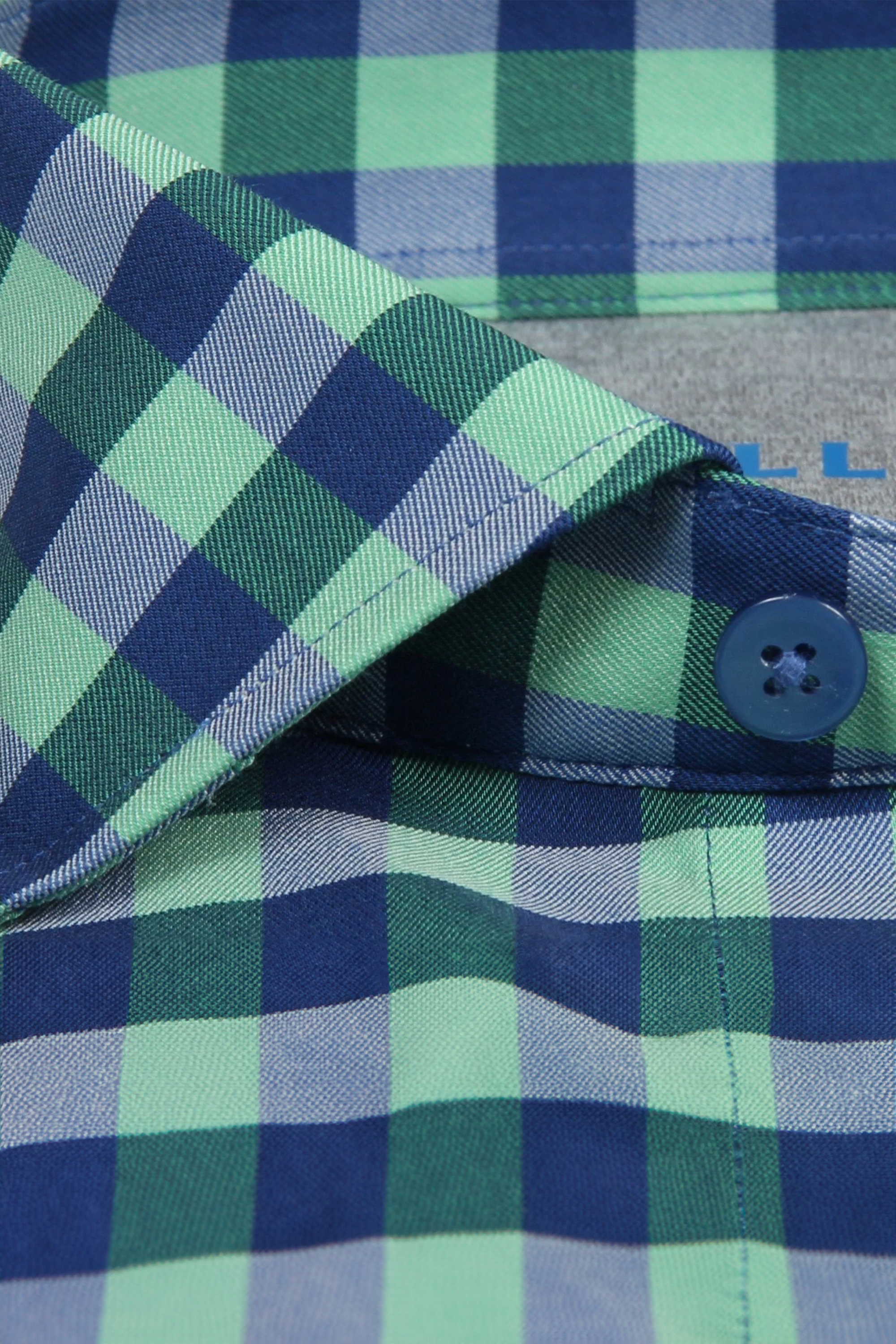 Leader Non-Iron Gingham // Green Blue