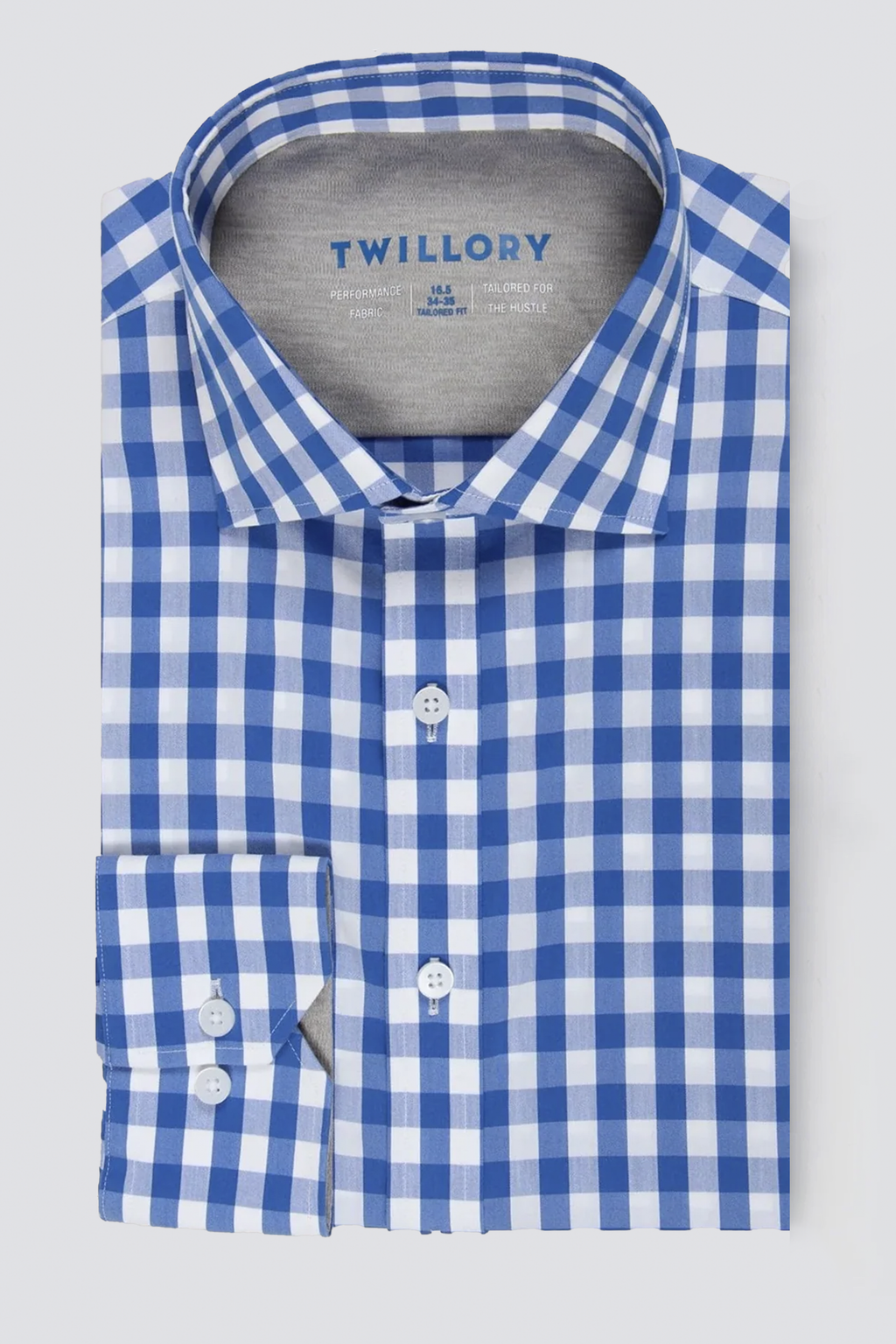 Leader Non-Iron Gingham // Blue White