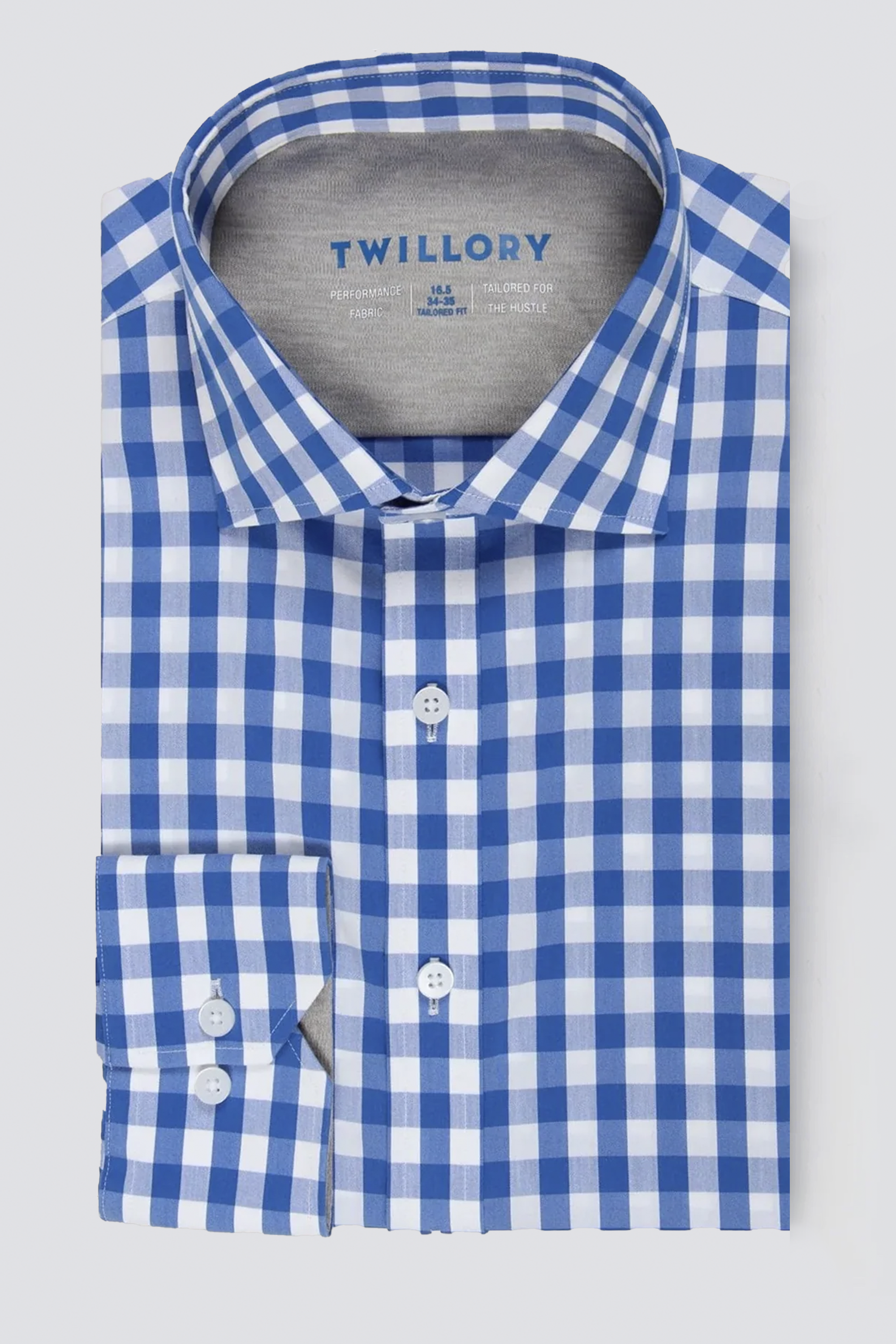Leader Non-Iron Gingham // Blue White