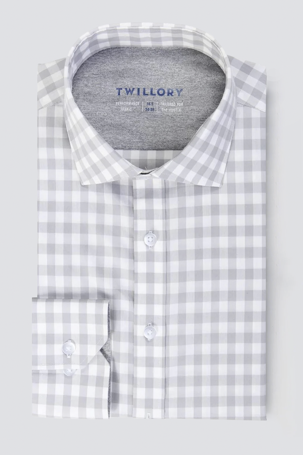 Leader Non-Iron Gingham // Grey White