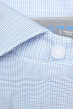 Leader Non-Iron Houndstooth // Grey Blue