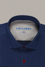 Leader Non-Iron Windowpane // Navy Red Contrast