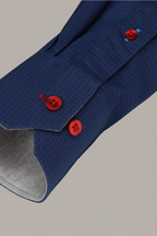 Leader Non-Iron Windowpane // Navy Red Contrast