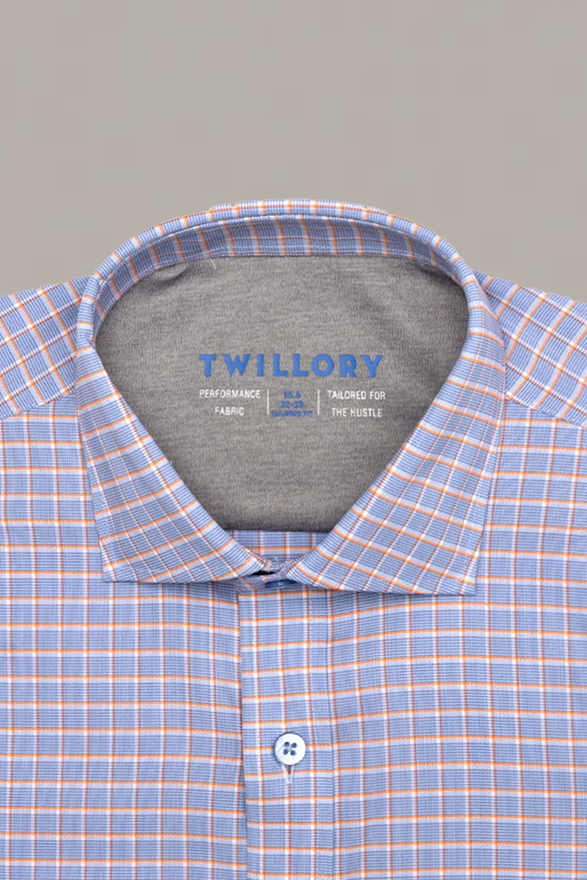 Leader Non-Iron Windowpane // Orange Blue