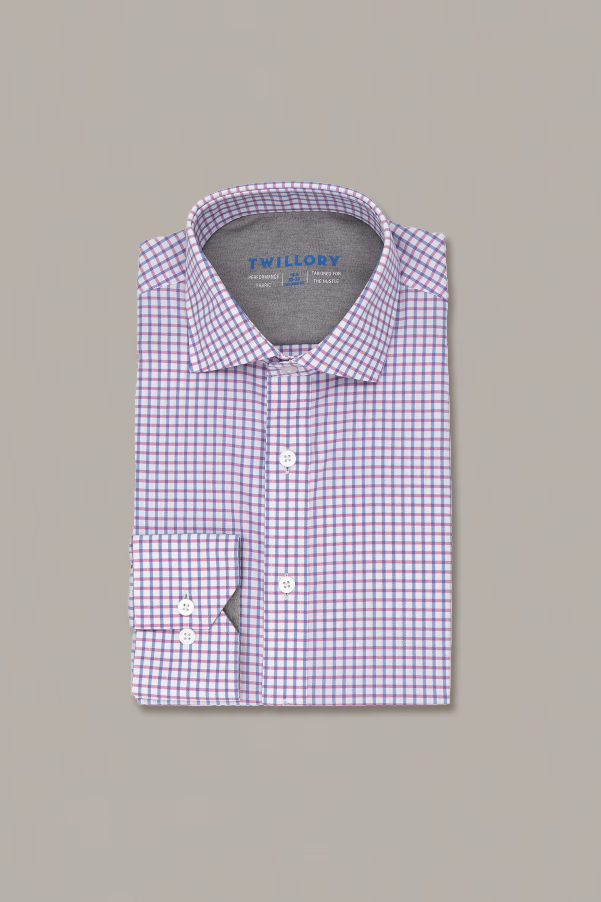 Leader Non-Iron Windowpane // Pink Blue