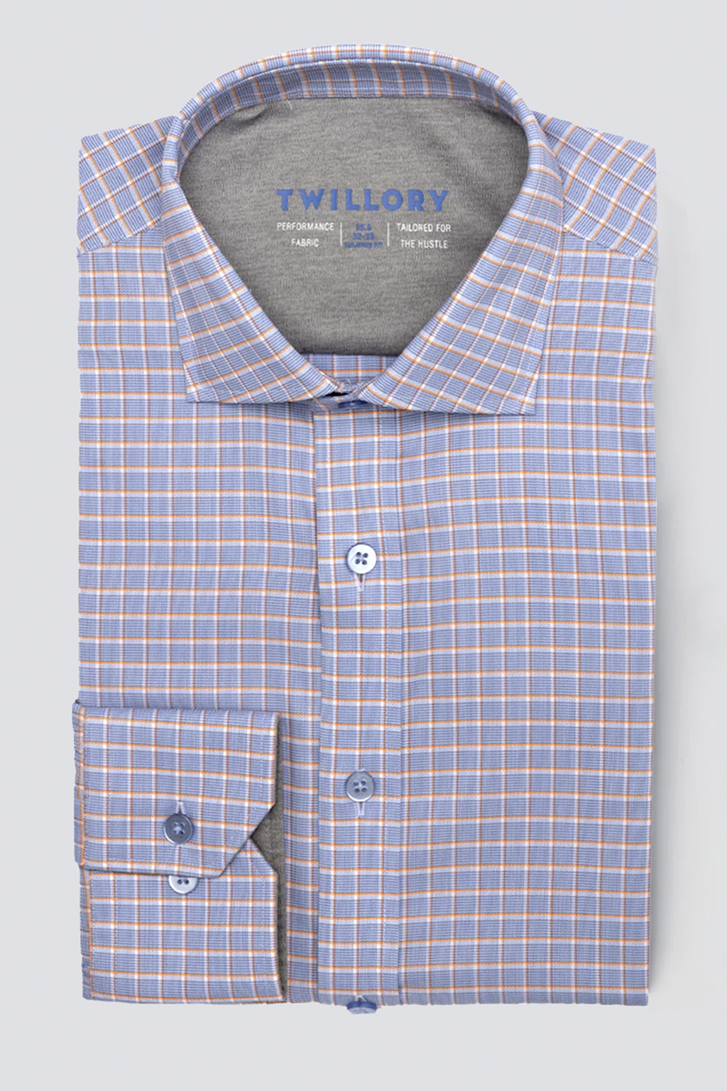 Leader Non-Iron Windowpane // Orange Blue
