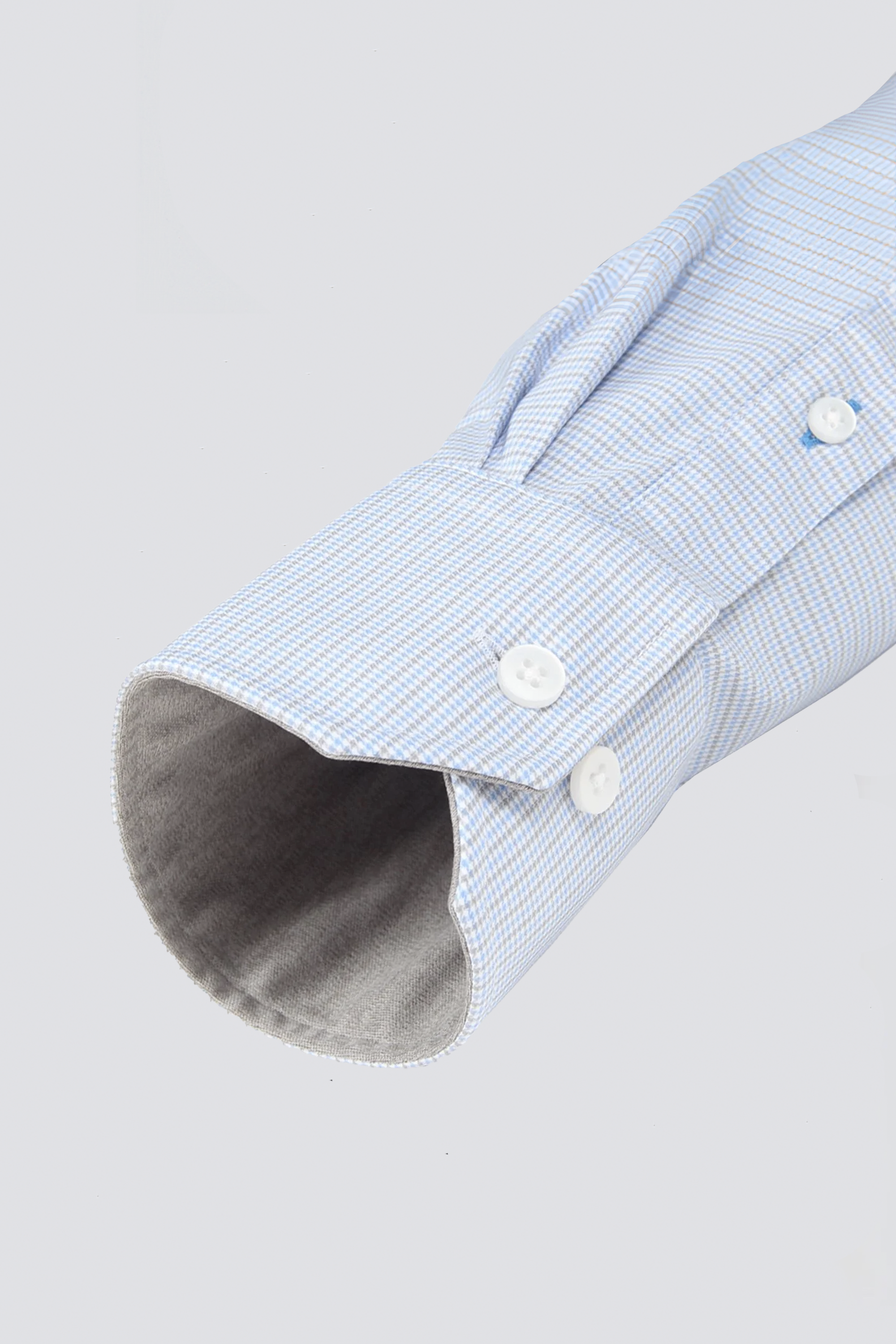 Leader Non-Iron Houndstooth // Grey Blue