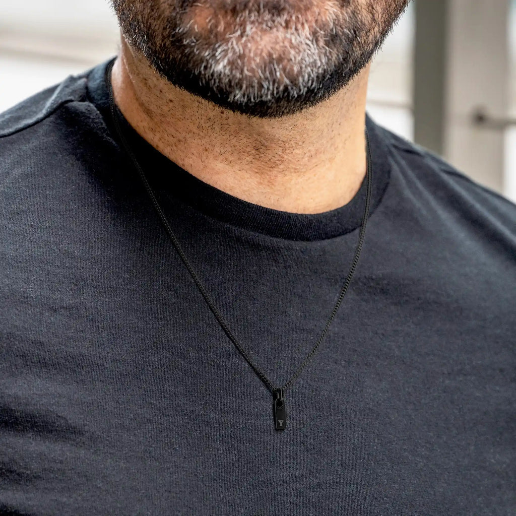 Initial Tag Necklace - Stealth