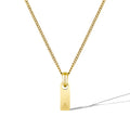 Initial Tag Necklace - 14K Gold
