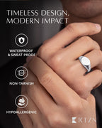 Silver Round Signet Rings (Polished)