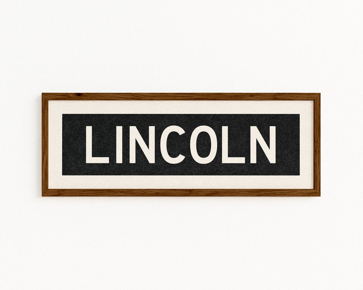 Framed Lincoln Nebraska Bus Scroll