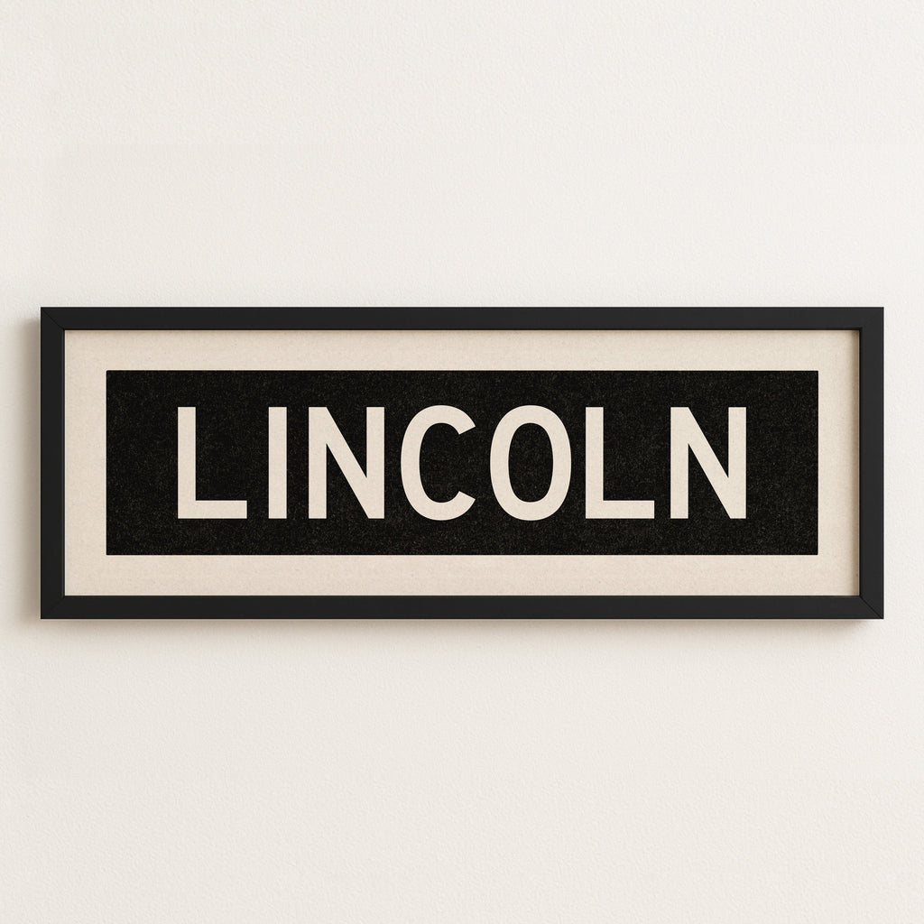 Framed Lincoln Nebraska Bus Scroll