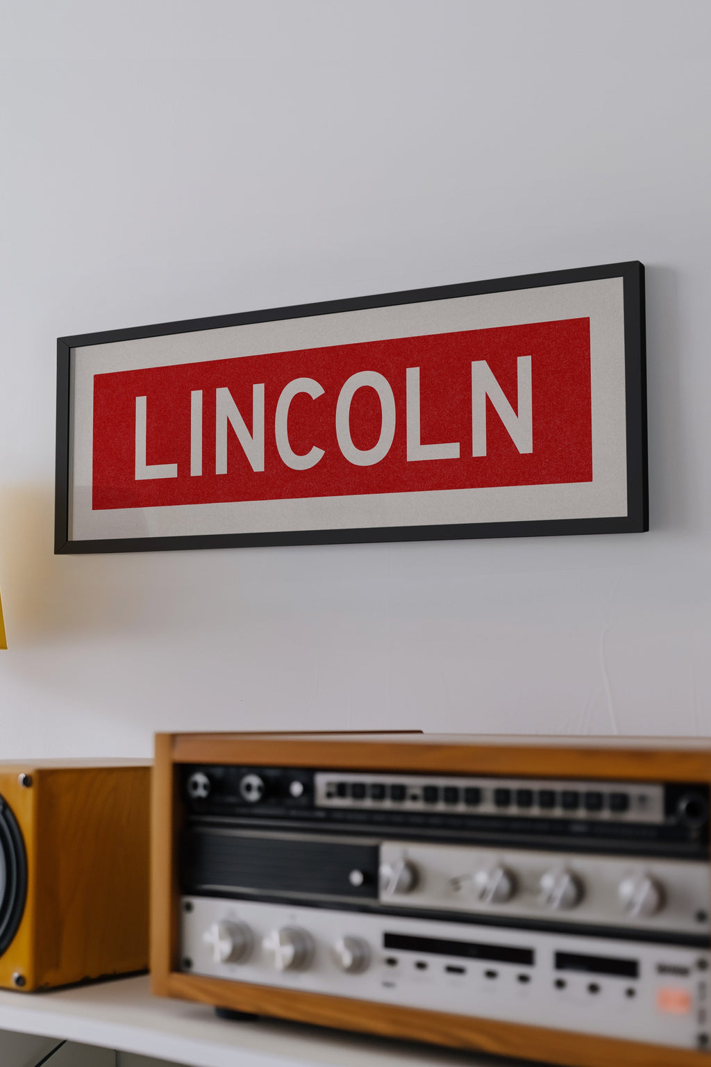 Framed Lincoln Bus Scroll