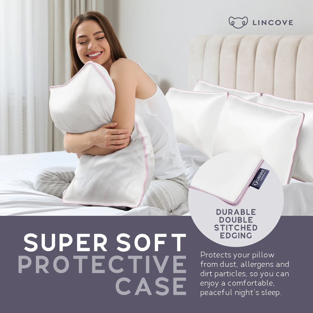 Lincove 100% Cotton Pillow Protector