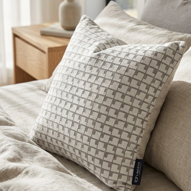 Lincove Avenue White Pillow Cover