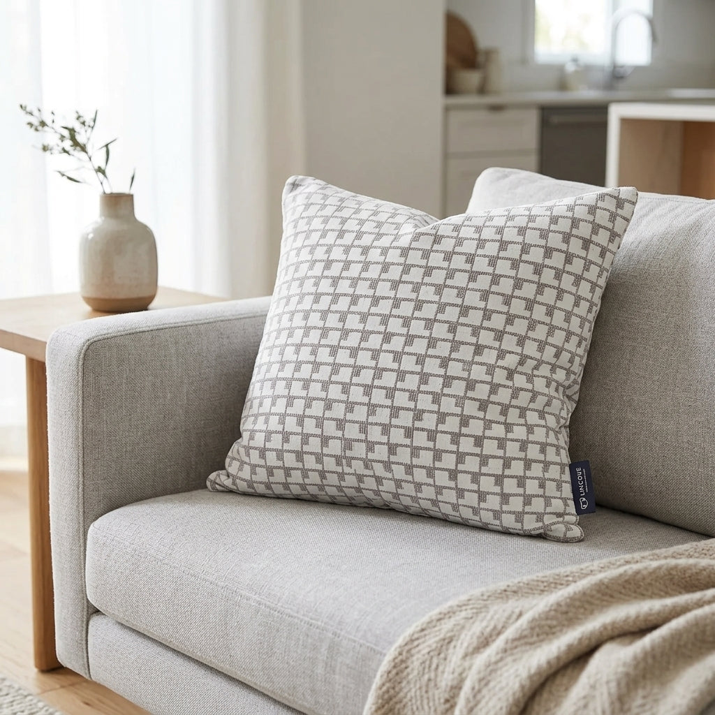 Lincove Avenue White Pillow Cover