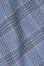 Performance Linen Blazer // Pearl Blue Plaid