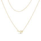14K Yellow Gold Plated .925 Sterling Silver 1/4 Cttw Round and Baguette-Cut Diamond Composite Heart 18" Pendant Necklace (H-I Color, SI2-I1 Clarity)
