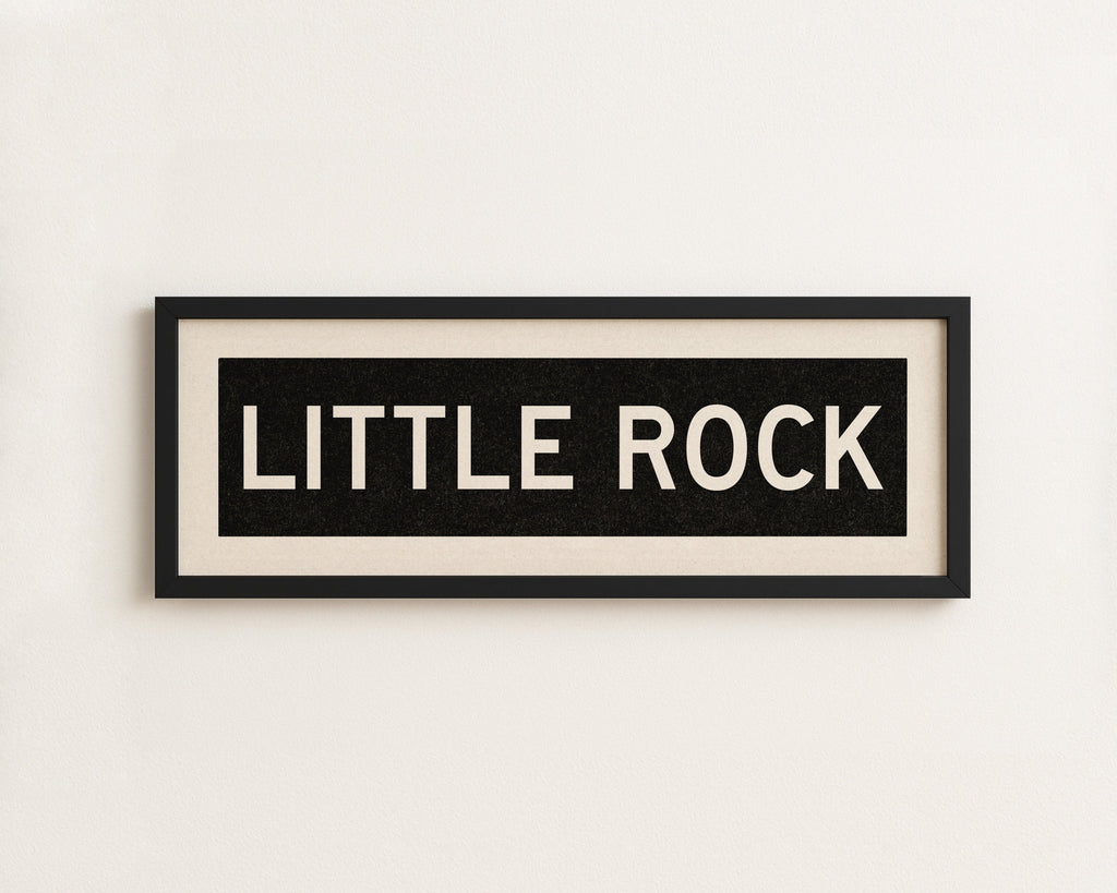 Framed Little Rock Arkansas Bus Scroll