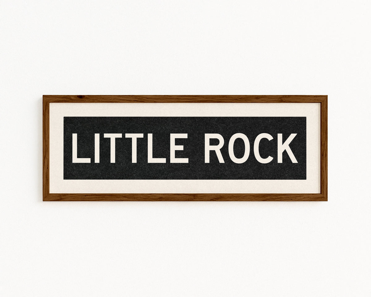 Framed Little Rock Arkansas Bus Scroll