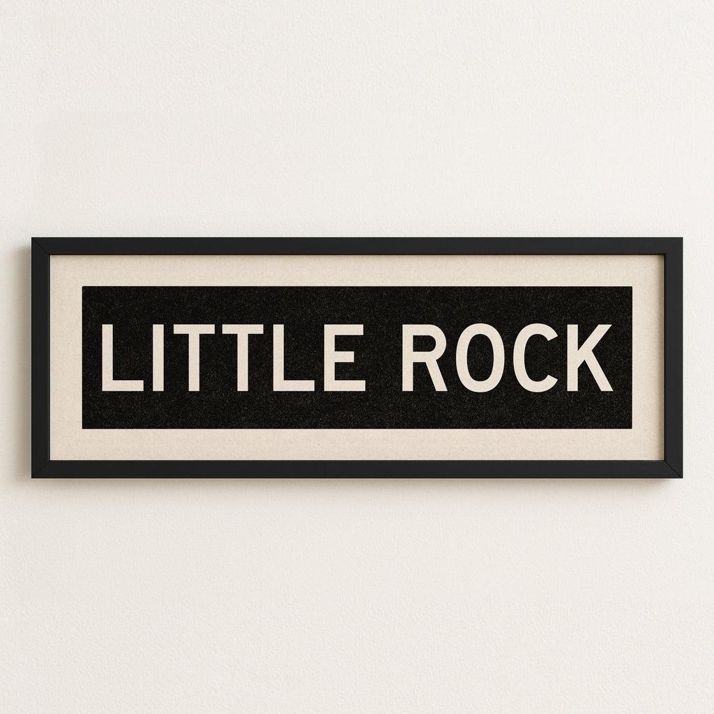 Framed Little Rock Arkansas Bus Scroll