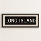 Framed Long island New York Bus Scroll