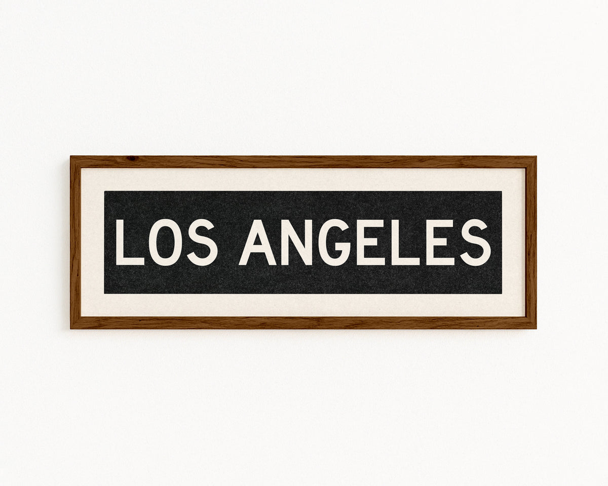 Framed Los Angeles California Bus Scroll