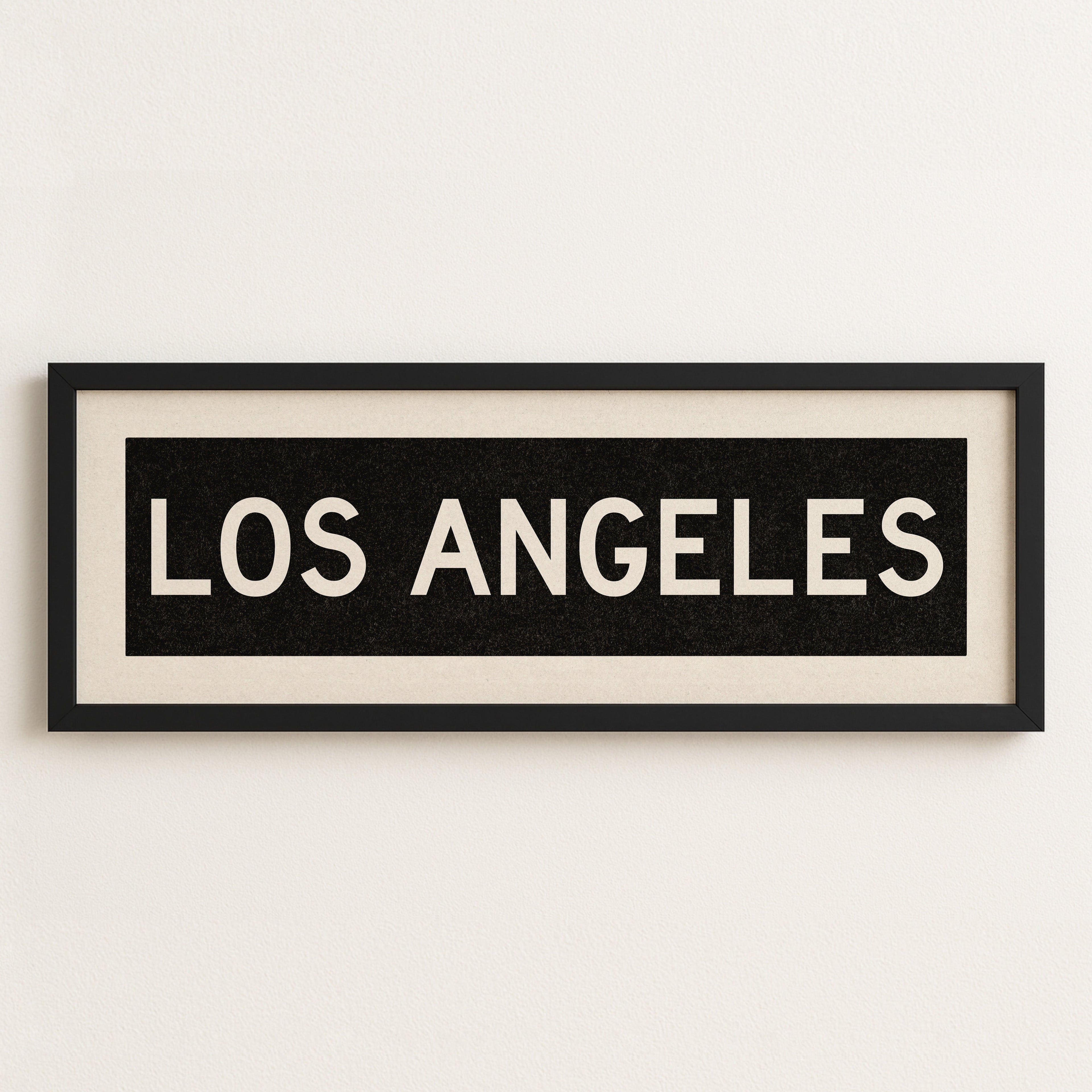 Framed Los Angeles California Bus Scroll
