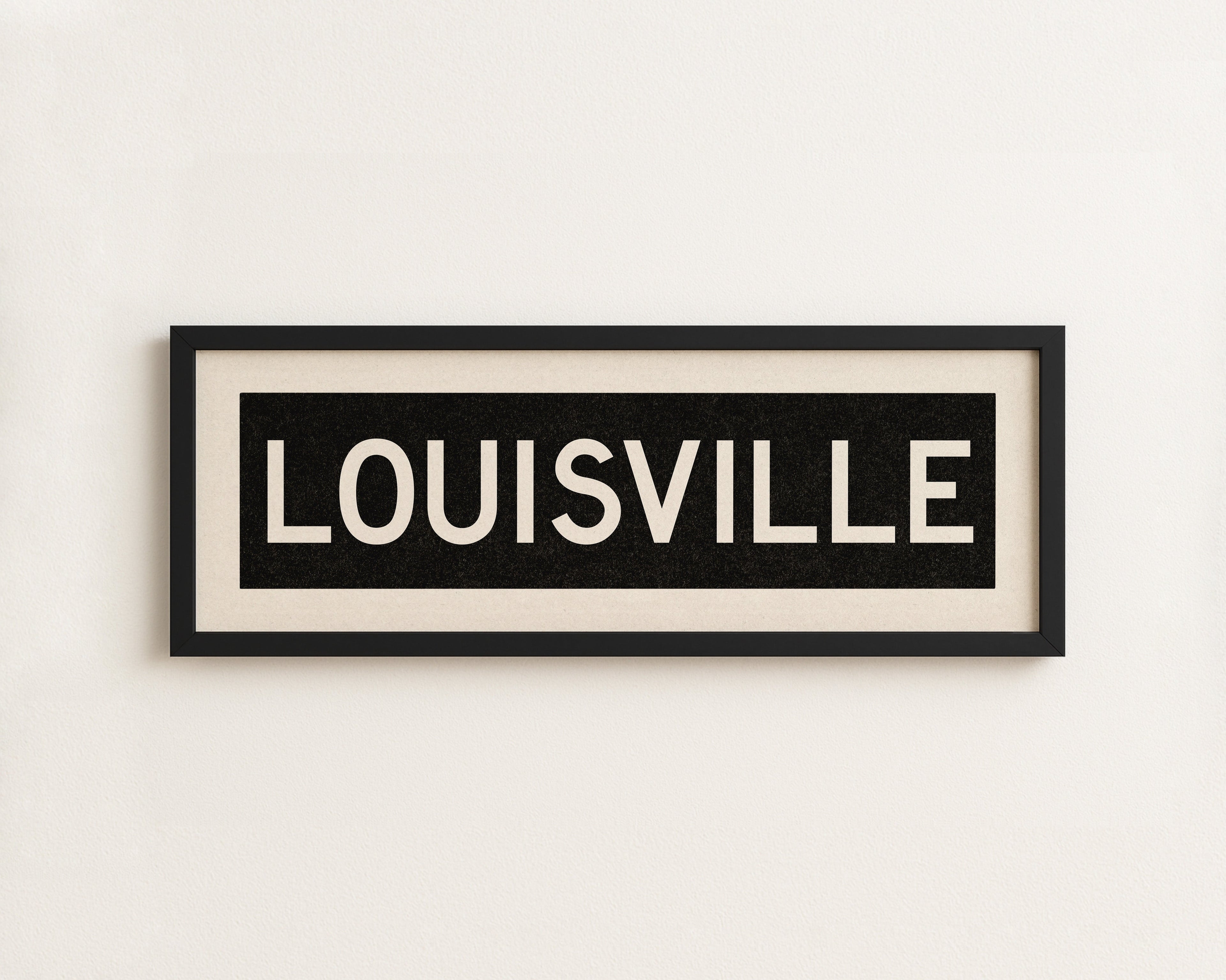 Framed Louisville Kentucky Bus Scroll