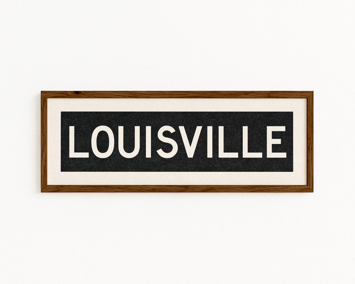 Framed Louisville Kentucky Bus Scroll