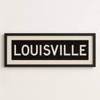 Framed Louisville Kentucky Bus Scroll