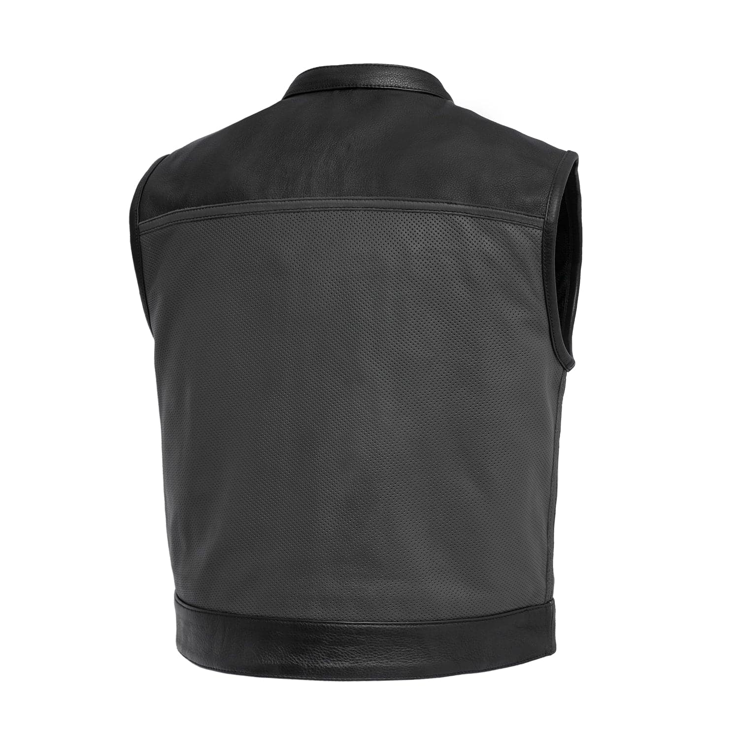 Two Tone Lowrider Perforated Men's Leather Vest