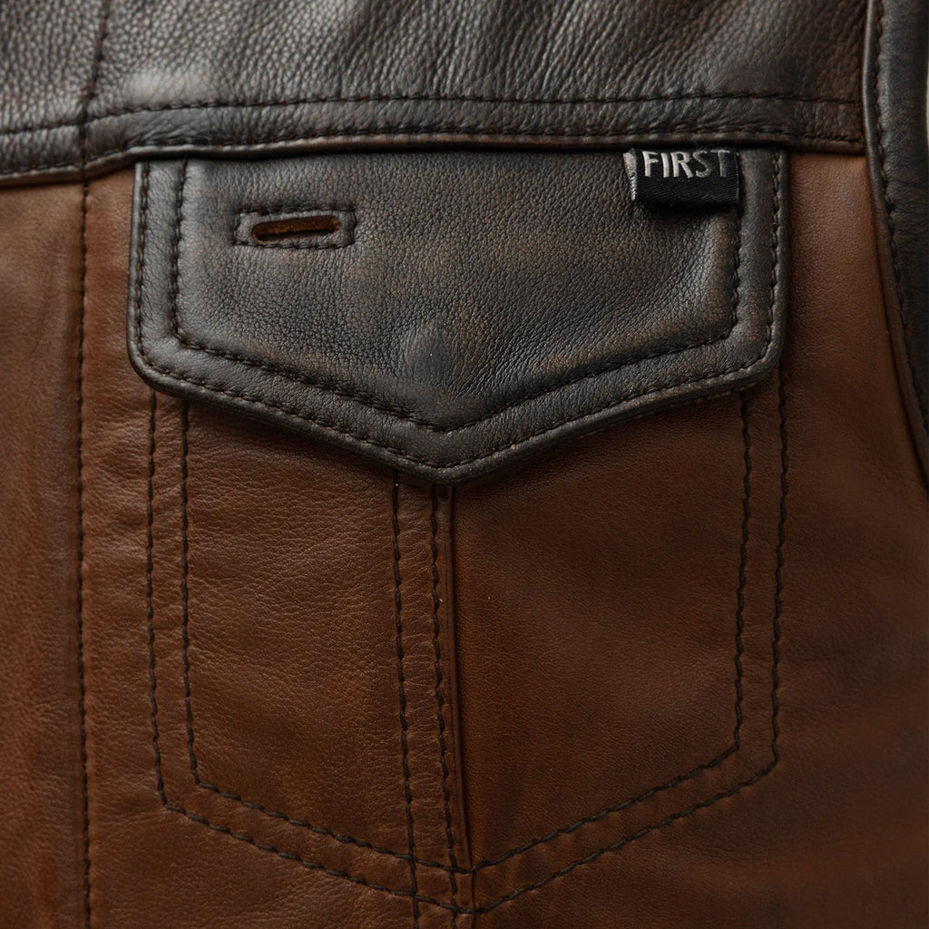 Lowside Rider Men's Motorcycle Leather Vest