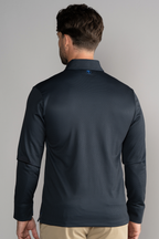 Long Sleeve Polo Dot // Charcoal