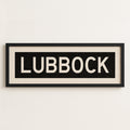 Framed Lubbock Bus Scroll Sign