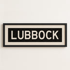 Framed Lubbock Bus Scroll Sign