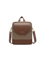 Corbin | Chocolate Washed Canvas + Brown Leather