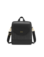 Corbin | Black Washed Canvas + Black Leather