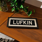 Framed Lufkin Bus Scroll Sign