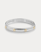 The Georgia Ridged Bangle- Silver