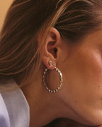 The Georgia Stone Earring Set- Silver