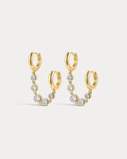The Georgia Stone Huggies Set- Gold