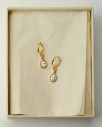 The Georgia Stone Knot Hoops- Gold