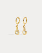 The Georgia Stone Knot Hoops- Gold