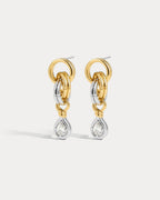 The Georgia Stone Twisted Studs- Gold
